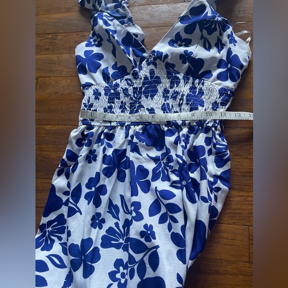 Women’s ruffle sleeve floral midi ruffle dress size S - Picture 7 of 8